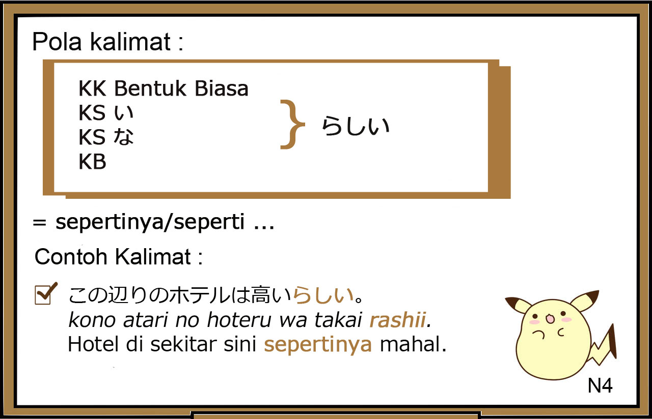 Pola Kalimat / Tata Bahasa / Bunpou / Grammar bahasa Jepang ～らしい ( ~ rashii )