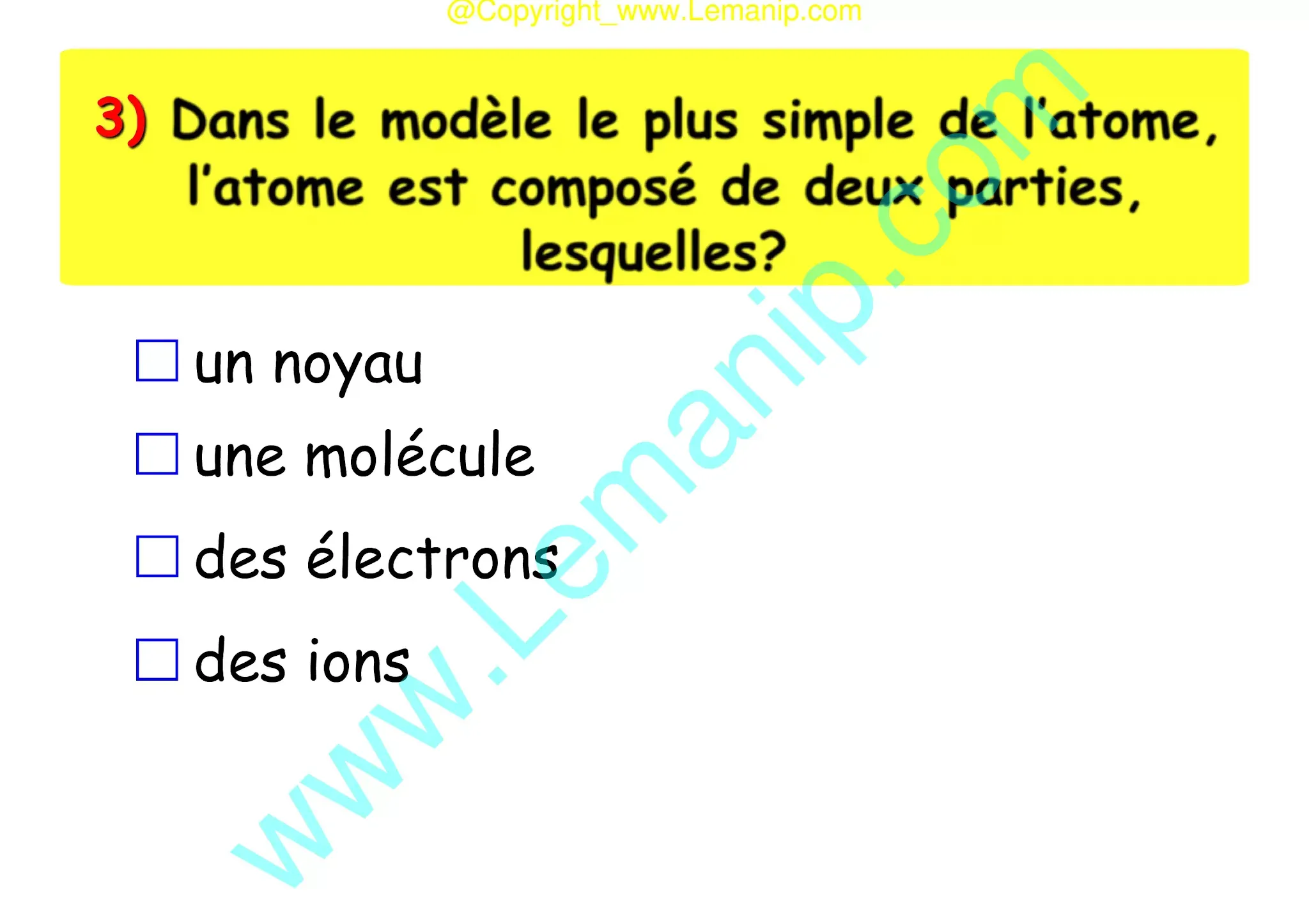 atome matiere electrone physique 3