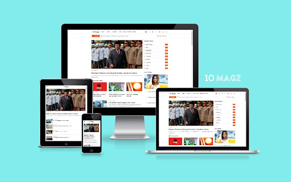 10 Magz Blogger Template, 10 Magz Blogger Template Preview on Different Screens, Download 10 Magz Blogger Template 