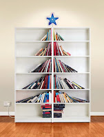 Árboles de Navidad con libros