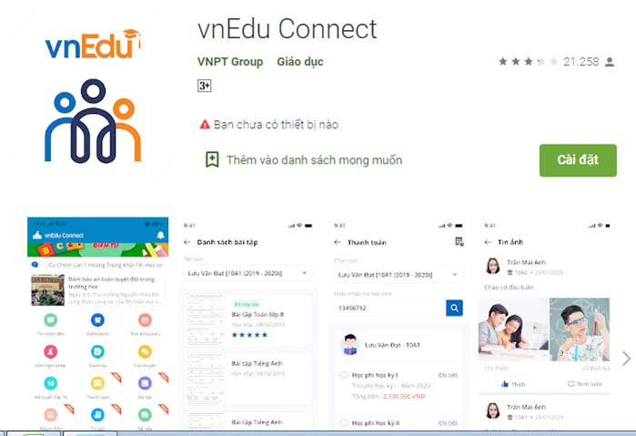 Ứng dụng vnEdu.vn: Tra cứu điểm học sinh & sổ liên lạc điện tử a1