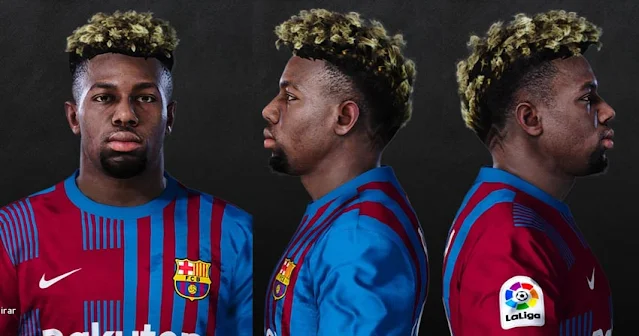 Adama Traoré Face (FC Barcelona) For eFootball PES 2021