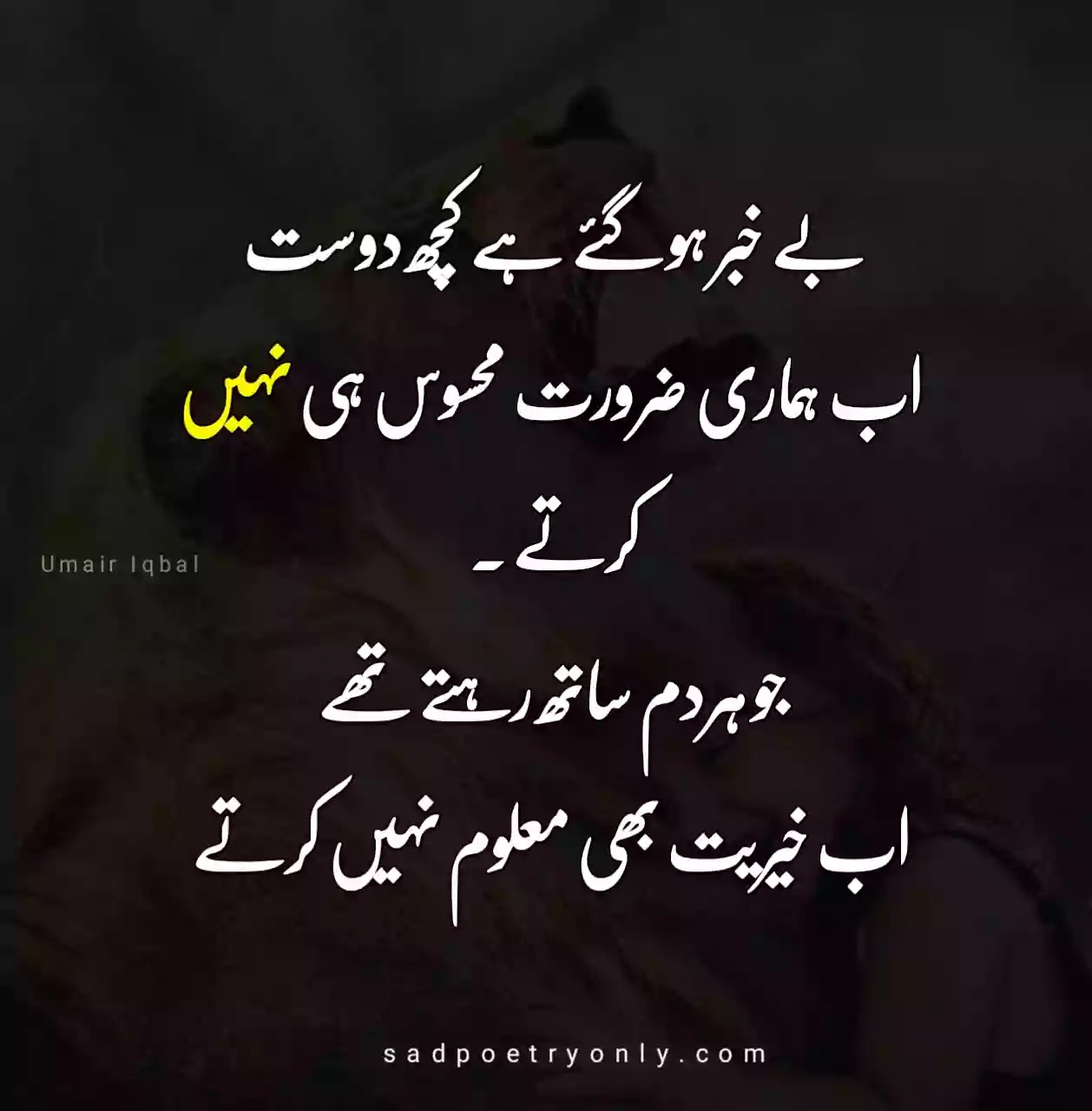 frndz poetry in urdu