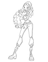 Aisha Winx Club coloring page for girls