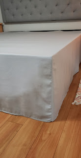 flat sheet into bed skirt DIY