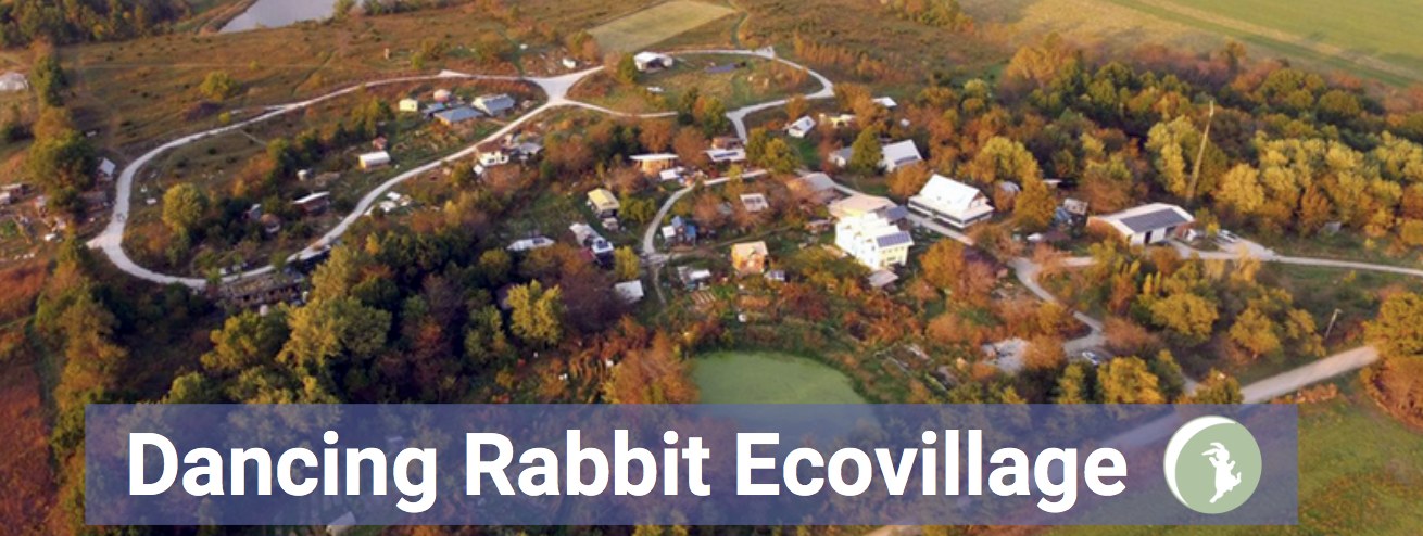 Dancing Rabbit Ecovillage, map, areal view