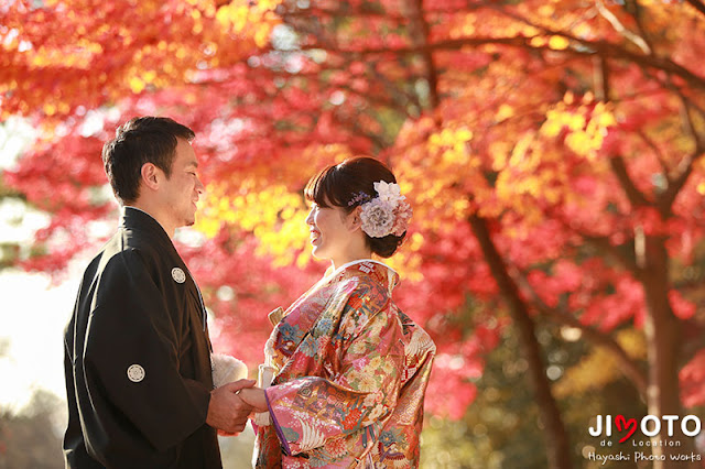 紅葉の奈良で前撮り撮影