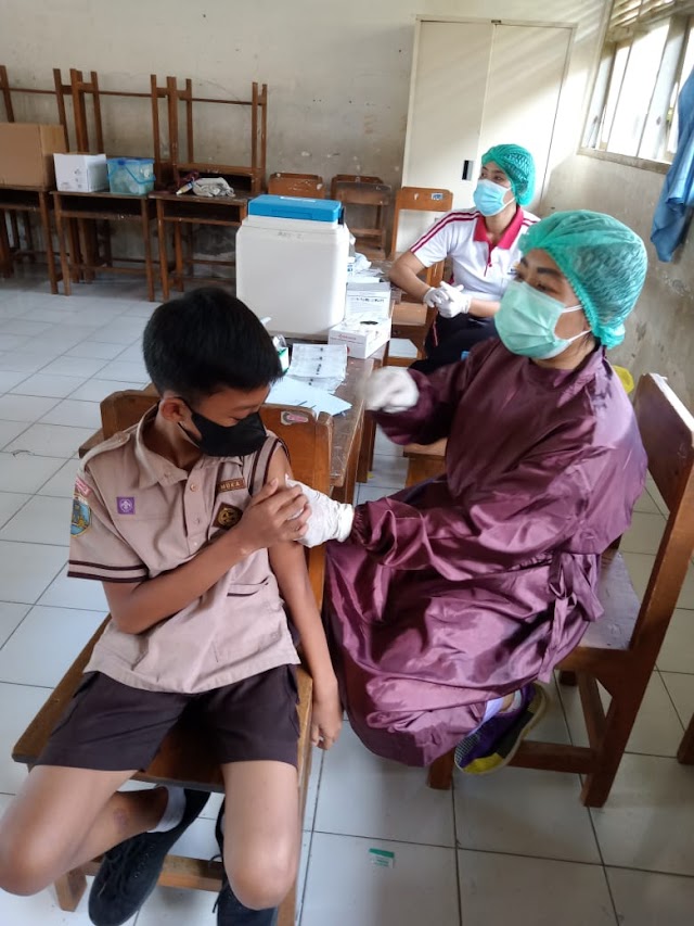 Kegiatan Vaksin di SD No.2 Sedang Kec Abiansemal Kabupaten Badung  Tanggal 17 Desember 2021