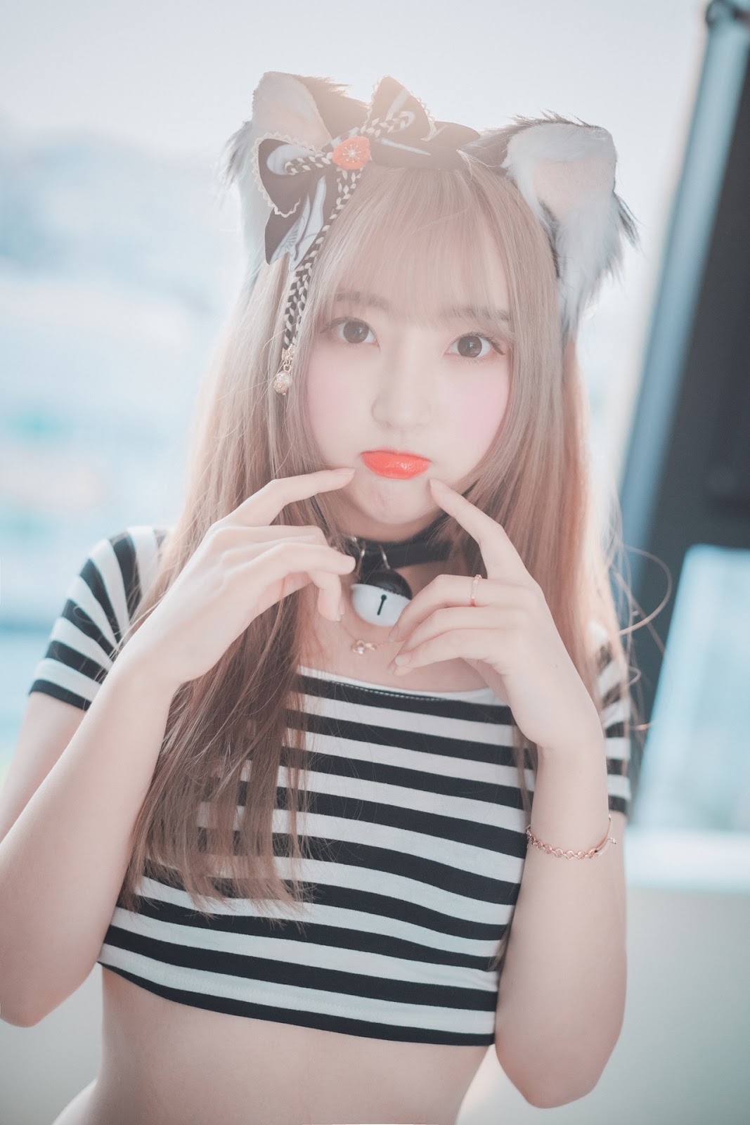 Hanari 하나리, [DJAWA] Catgirl in Stripes Set.01