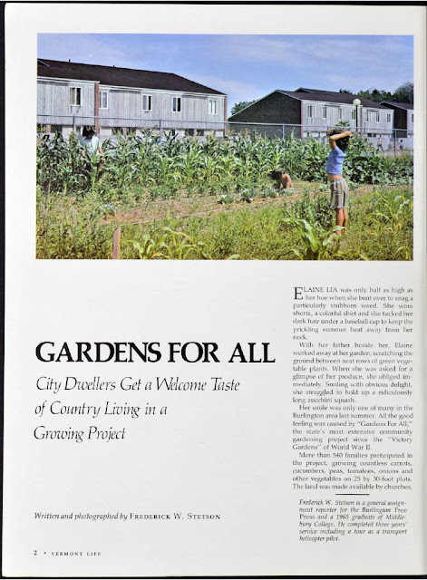 Vermont Life - Gardens for All - Summer 1974