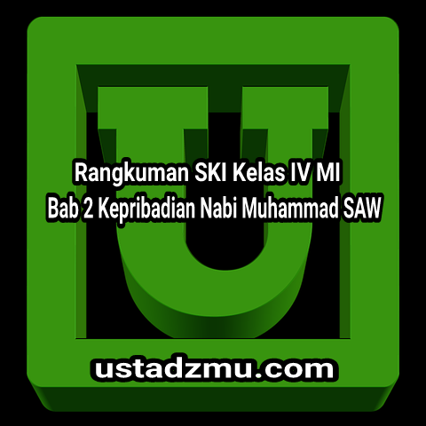 Rangkuman SKI Kelas IV MI Bab 2 Kepribadian Nabi Muhammad SAW ~ ustadzmu.com