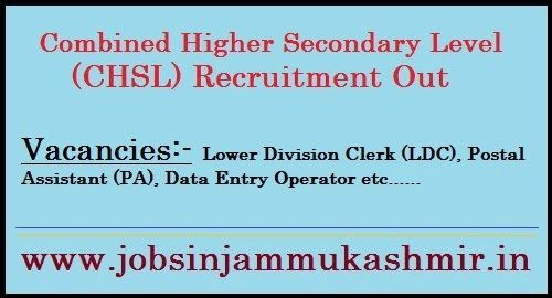Combined Higher Secondary Level Examination Recruitment Out