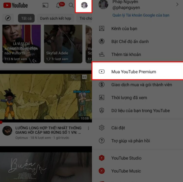 Cách đăng ký YouTube Premium cá nhân