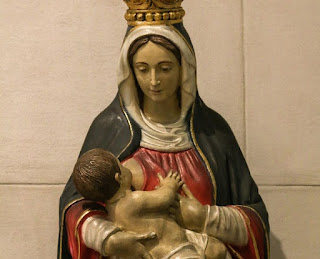 Statue brought from Madrid Spain to Saint Augustine Florida, Virgin La Leche, Our Lady of the milk and Happy Deliverance