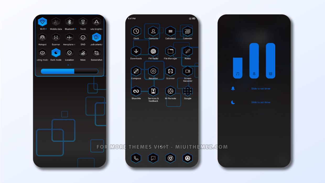 Black and Blue MIUI Theme