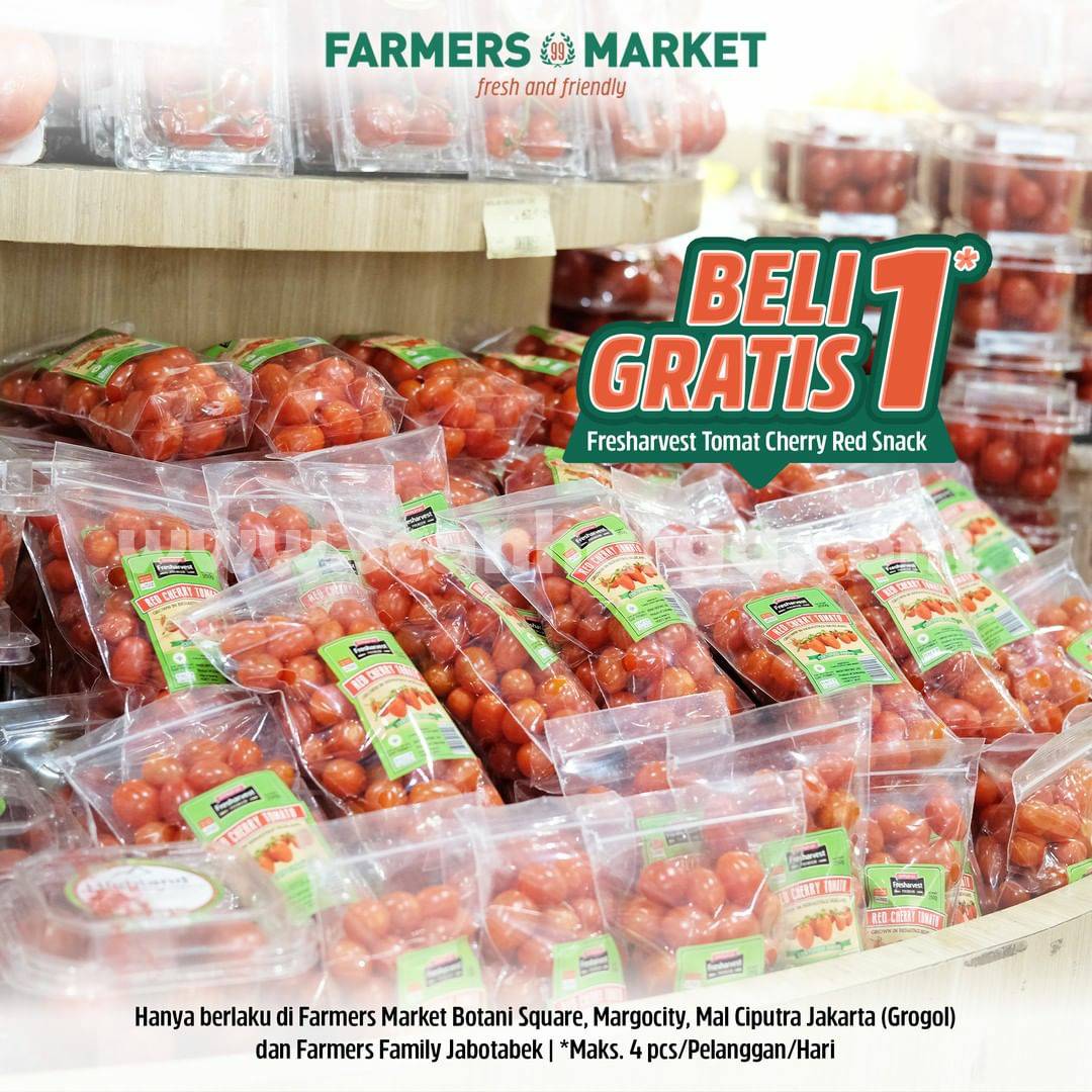 FARMERS MARKET Promo BELI 1 GRATIS 1 Tomat Cherry Red Snack Fresharvest