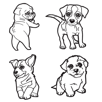 Free dog types coloring pages for kids and adults