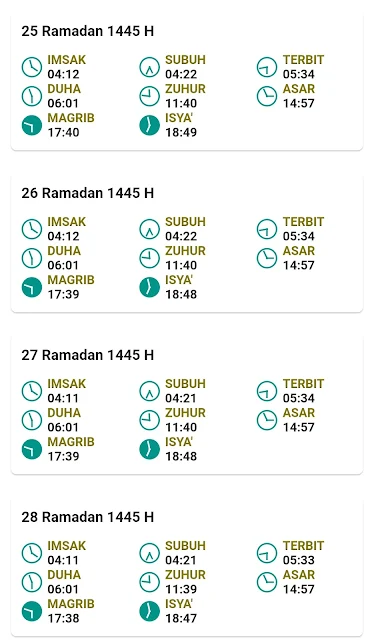 Jadwal Imsakiyah Ramadan 1445 H/2024 M Kabupaten Ponorogo Provinsi Jawa Timur