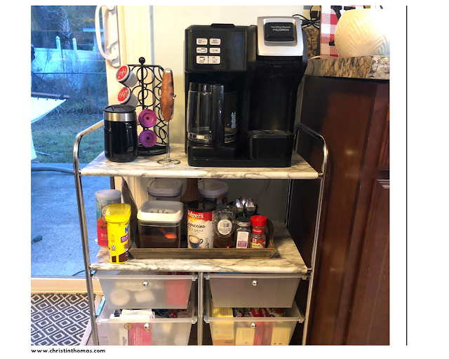 See what I used to makeover our coffee bar cart