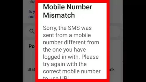 How To Fix PhonePe Mobile Number Mismatch Sorry, The SMS Was Sent From A Mobile Number Different...