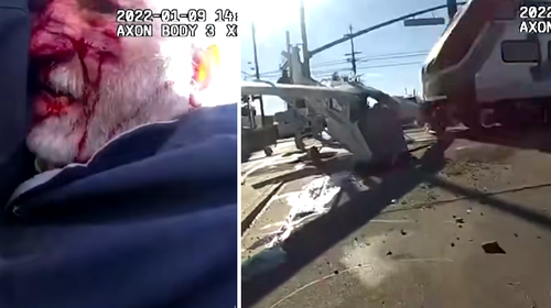 Watch: Cops Pull Bloodied Pilot From Downed Plane Moments Before Train Plows Through It