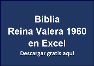 Biblia Reina Valera 1960 en Excel descargala aquí