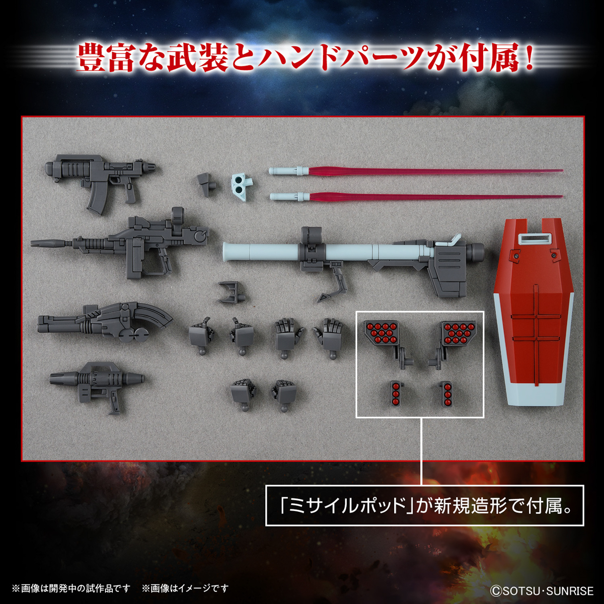 HG 1/144 RGM-79 GM (SHOULDER CANNON/ MISSILE POD EQUIPMENT) - 05