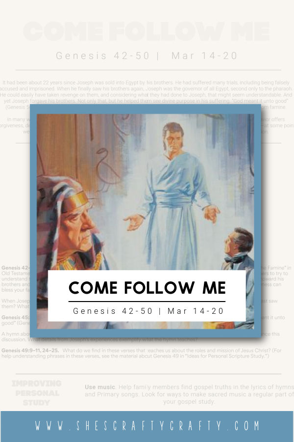 Come Follow Me printable pinterest pin March 14