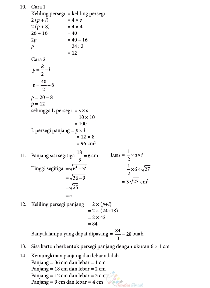 Kunci Jawaban Senang Belajar Matematika Halaman 155