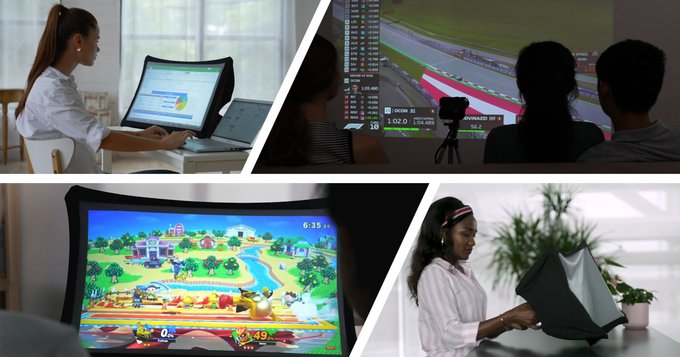 Splay: 2 in 1 Largest Portable Display & Projector