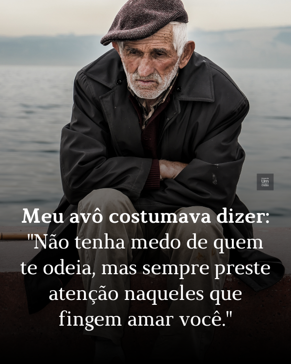 Meu avô costumava dizer: Não tenha medo de quem te odeia, mas sempre preste atenção naqueles que fingem amar você.