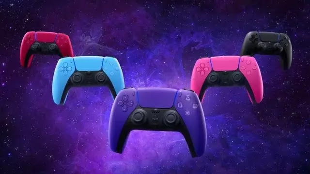 PS5 DualSense Nova Pink, Starlight Blue, Galactic Purple Controllers