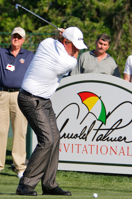 Phil Mickelson on the tee at the Arnold Palmer Invitational