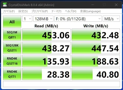 TECLAST SSDの速度はまあまあ速い