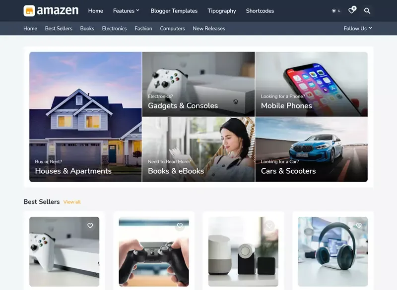 Amazen Blogger Template