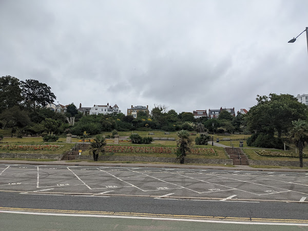 One of the landscaped gardens on the cliff edge