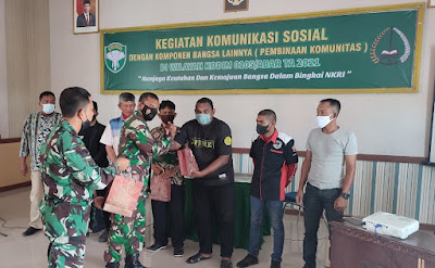 Kodim 0105/Abar Gelar Komsos Dengan Komunitas Dan Komponen Bangsa Lainnya Perkuat Sinergitas