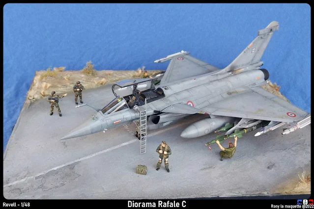 Diorama Tarmac, Rafale C, Revell, 1/48.