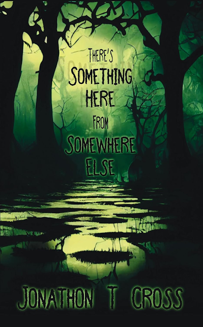 A young girl, clutching a creepy porcelain doll, stands alone in the shadows of a mysterious town. In "There's Something Here From Somewhere Else," a chilling horror for young adults, a hidden evil stirs beneath the surface. Can a cursed boy and a young outsider join forces to unravel the town's dark secrets before it's too late? Available on Kindle, Kindle Unlimited, and paperback.