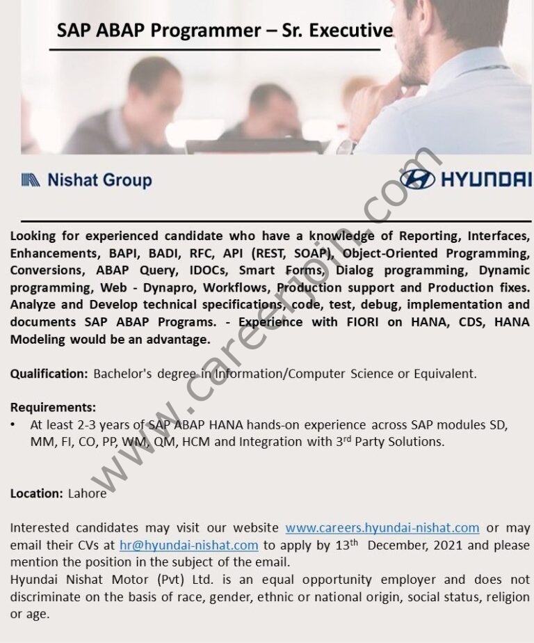 Jobs in Hyundai Nishat