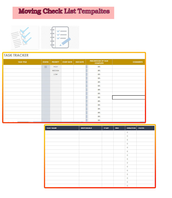 Moving Checklist And Scheduling Template For Microsoft Excel