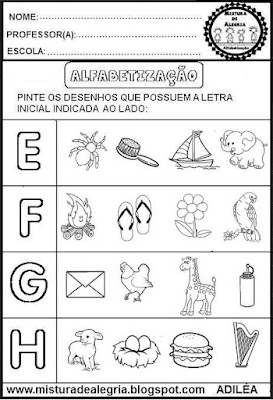 Atividades para alfabetização,consciência fonológica
