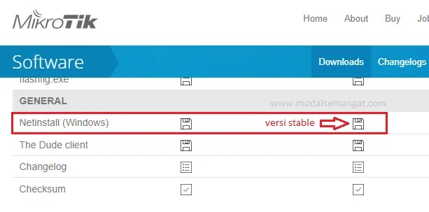 Download Netinstall MikroTik