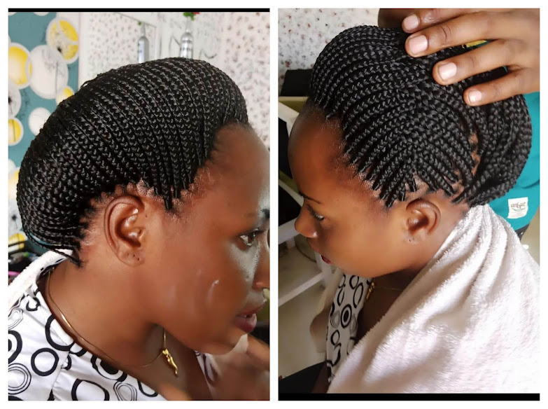 No Sleep, No Slumber- Nigerians reacts as lady shows off her tight braids (Photos)
