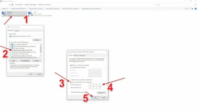 dns google 8.8.8.8 , 8.8.4.4