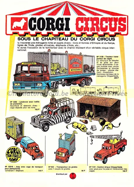 Publicités Gorgi Toys de l'année 1968 circus