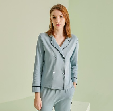 New Pajama Women's Cotton Sleepwear For Spring Long Sleeve High Quality Pajama Set