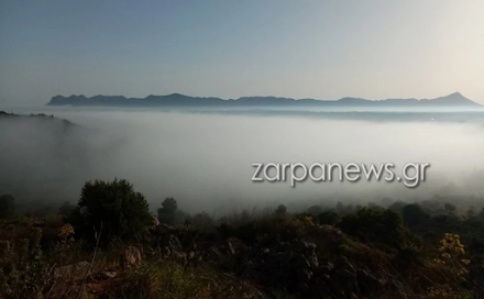 Κρήτη : Για δεύτερη ημέρα καλυμμένα τα Χανιά από την ομίχλη - "Κρύφτηκε" η Σούδα