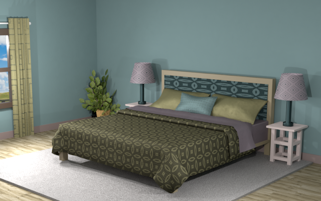 Dark Teal (#708A8C) Triad Room