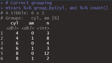 Unexpected Results in Grouping using dplyr